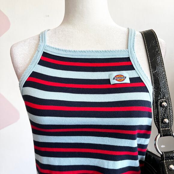 Dickies‎ Striped Tank Top, Y2K Skater Grunge Retro Streetwear Small - Picture 2 of 5